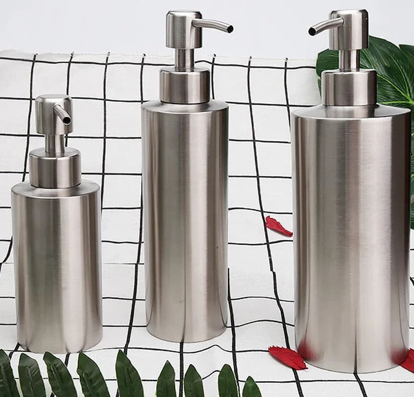Bottiglia di stoccaggio in acciaio inossidabile 304 Dispenser per lozione con pressa a mano Contenitore riutilizzabile per sapone liquido per shampoo da bagno domestico