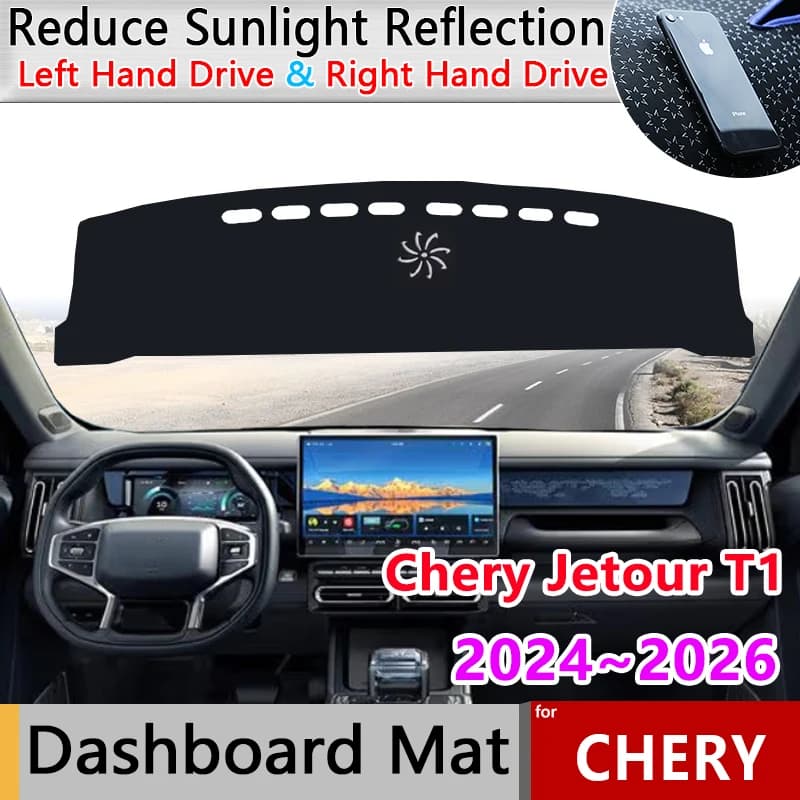 Car Dashboard Cover Pad for Chery Jetour T1 2024 2025 2026 Anti-Slip Zerbino Sunset Dash Zerbino Bearing Car Sticker Accessories