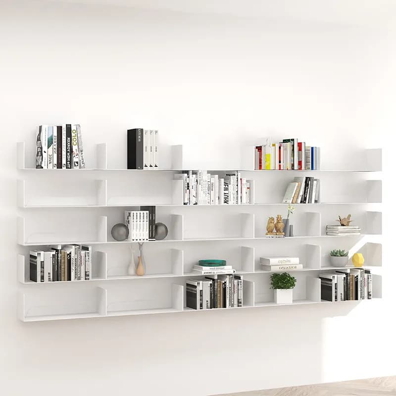 Mensola a parete in ferro battuto a un livello, stile INS, semplice, per cucina, scaffale portaoggetti, libreria a parete