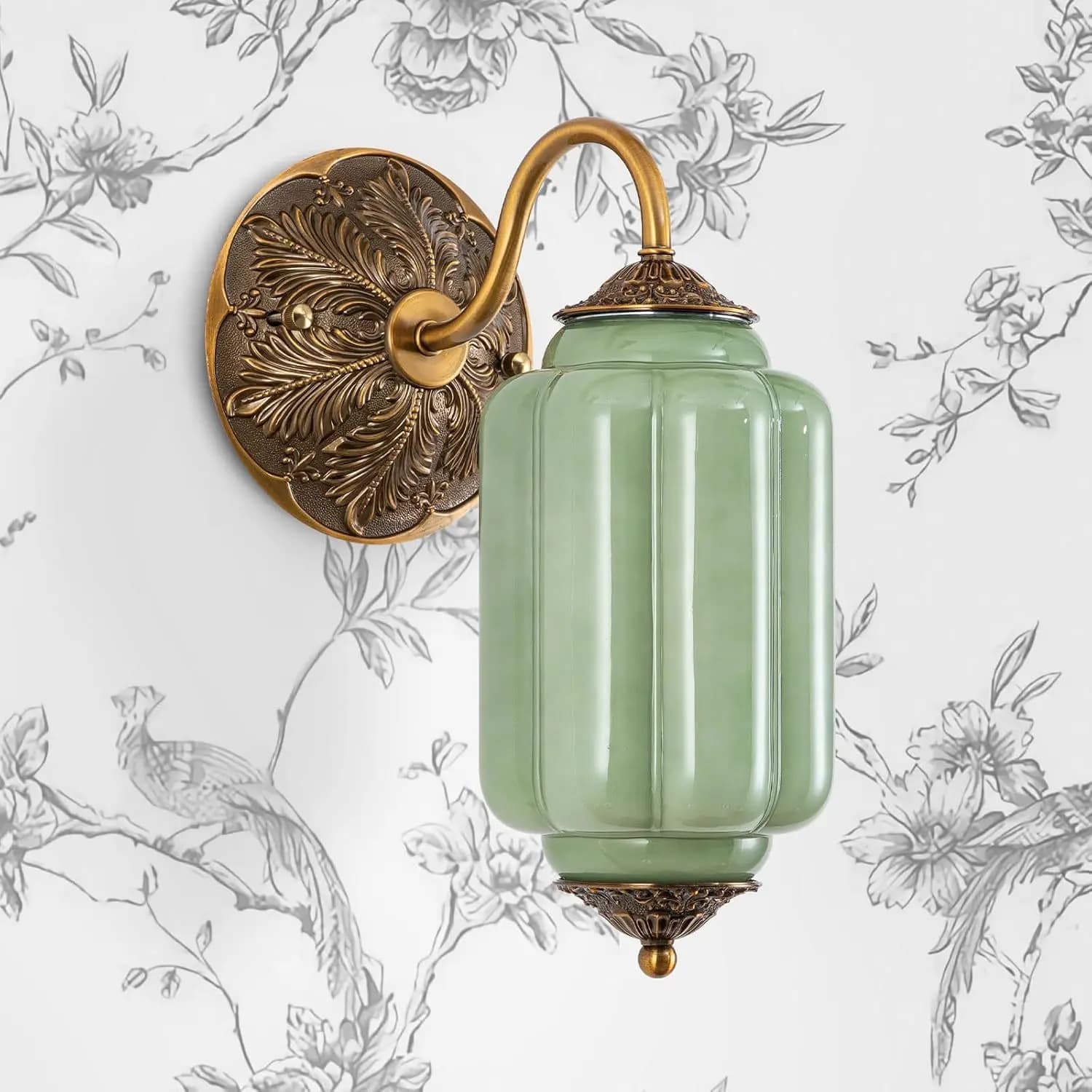 Lampada da parete in vetro Pumpkin per sala da pranzo, soggiorno, camera da letto e comodino - Decorazione per interni a LED in stile americano