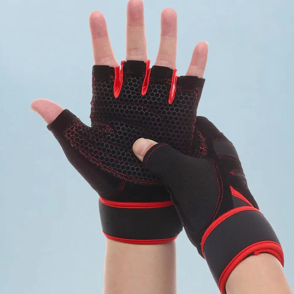 1 paio di guanti per sollevamento pesi, guanti da allenamento traspiranti antiscivolo con palmo in silicone per palestra, fitness, bodybuilding, taglia S