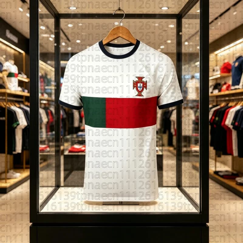 Nuova Maglia da Calcio Portogallo 2026 da Trasferta per Uomo, Traspirante, Abbigliamento Sportivo, T-shirt per Tifosi e Famiglie, Coordinata per Bambini