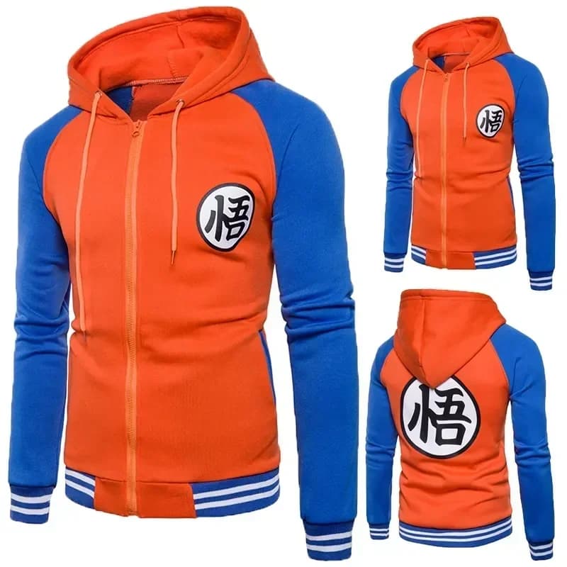 2025 Hete Anime D-Draken Cosplay Kostuum Felpa con cappuccio Bal Z Felpe Rits Jassen Cardigan Goku Kame Symbool Casual Baseball
