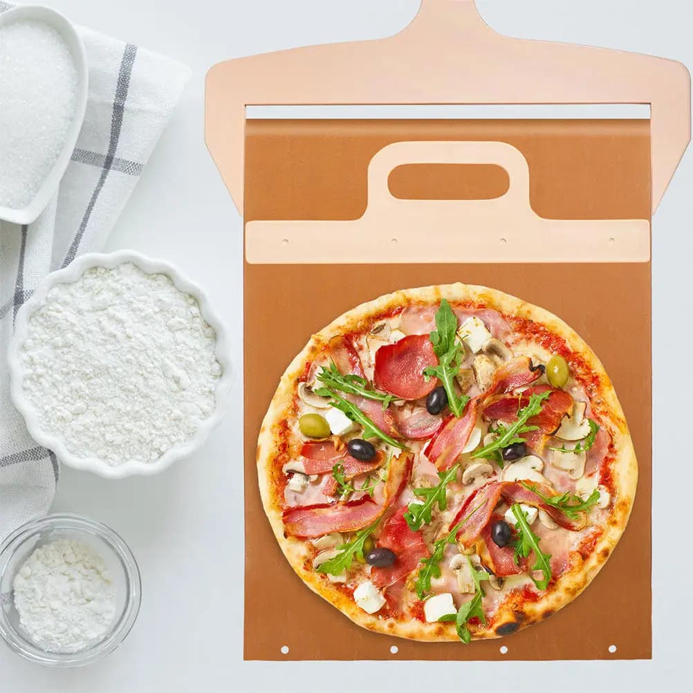2 Pezzi Utensili da Cucina per Cottura, Tappetino Antiaderente per Pizza Resistente alle Alte Temperature, Tappetini da Cucina per Trasferimento