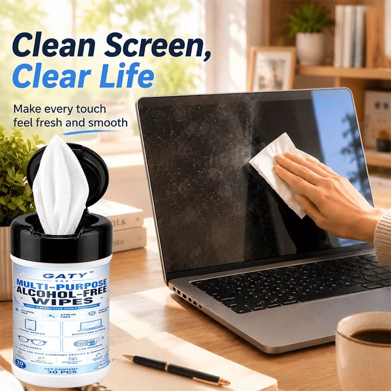 Multi-Purpose Cleaning Wipes, Clean Fingerprints for Phone TV Computer Screen, Eyeglasses Camera Lens Portable Lens Care Wipes