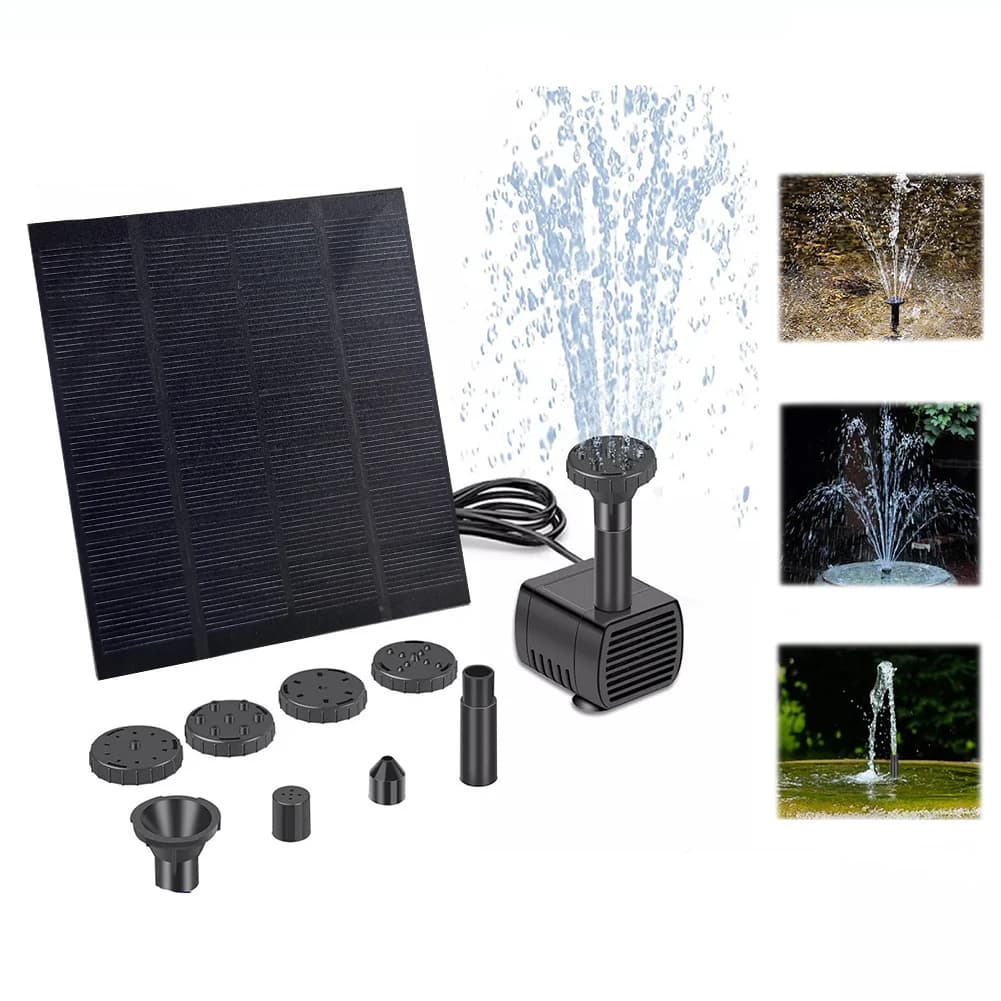 Solar Panel Powered Water Feature Pump Solar Fountain Pond Pump Kit Solar Water Pump Kit for Garden Pool Pond Aquarium Fountain