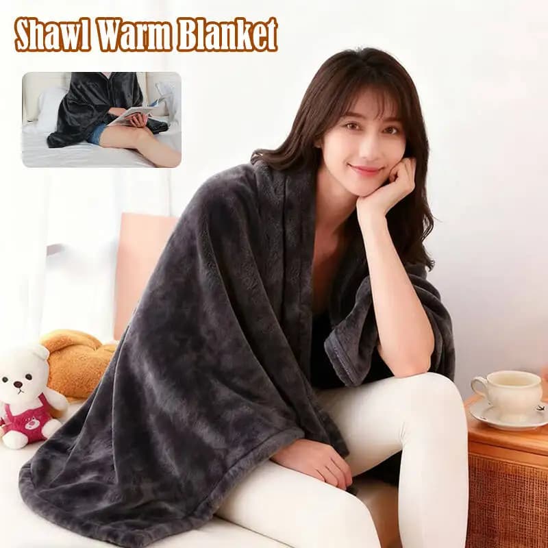 Coperta elettrica indossabile Coperta riscaldata elettrica USB da ufficio Coperta calda invernale lavabile Coperta da lancio a 3 livelli di riscaldamento