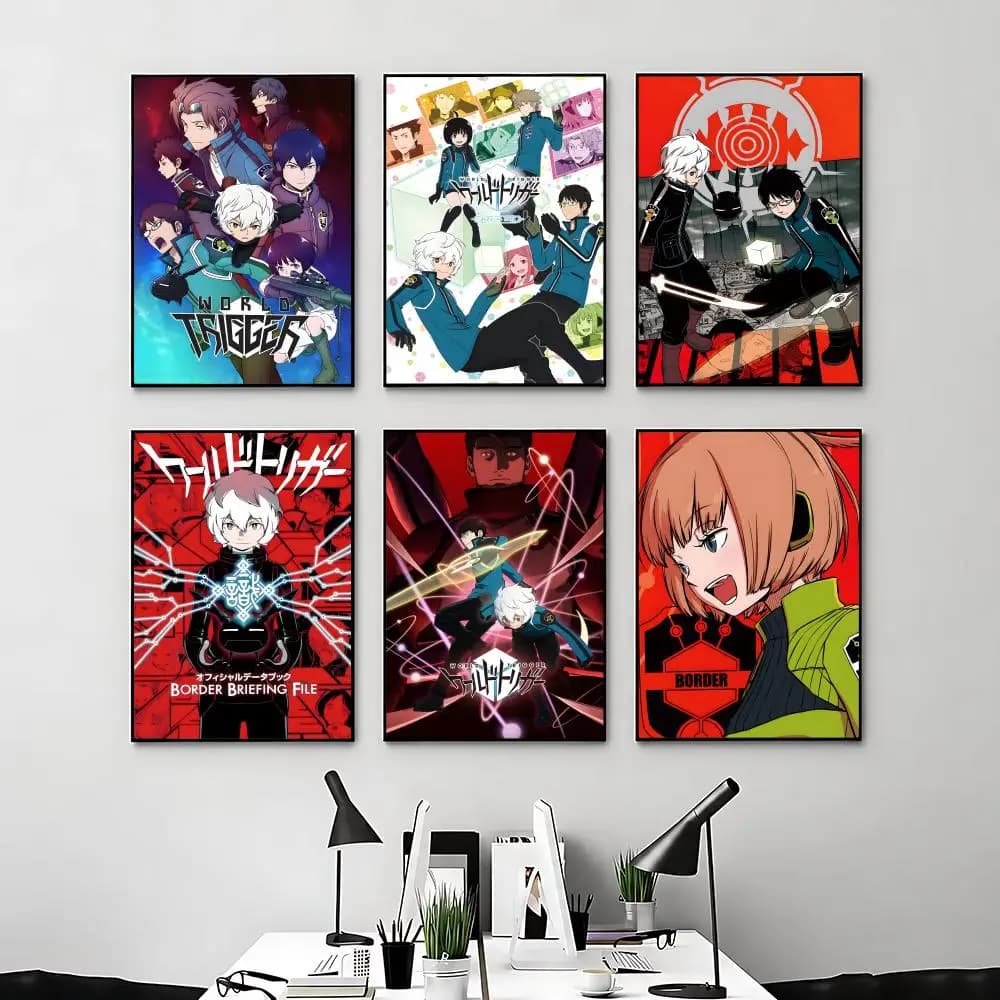 anime World Trigger Poster Posters Anime Room Decor Decoration Movie Backpack Wall Interior Music Wall Art