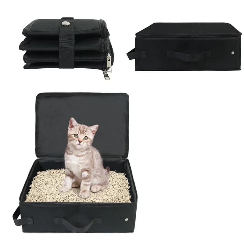 Lettiera pieghevole per gatti da esterno Lettiera pieghevole portatile da viaggio per animali domestici Vassoio per toilette per cani Vasino pieghevole per lettiera per gatti impermeabile