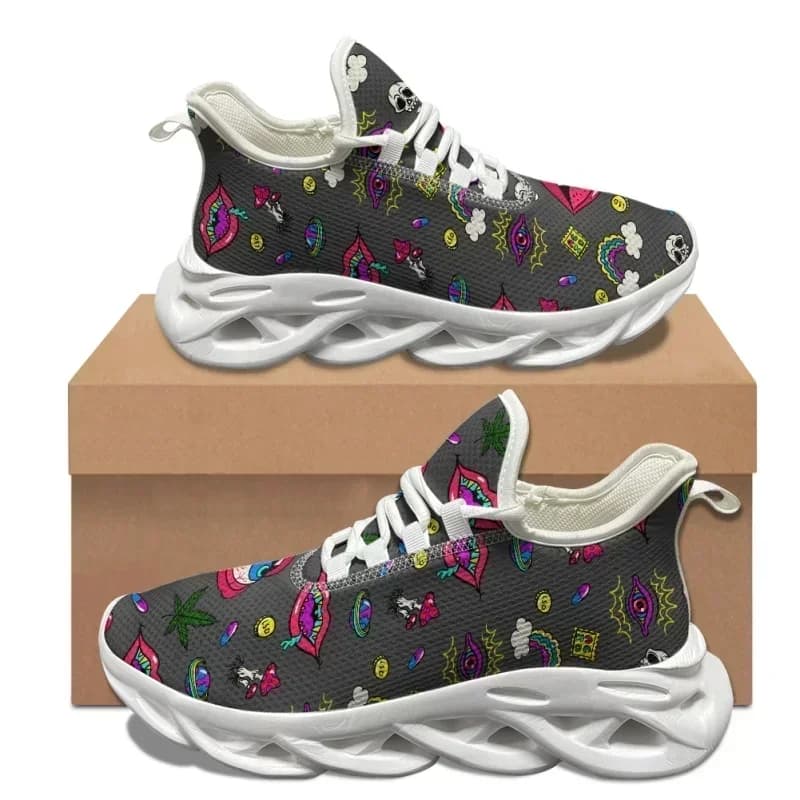 Scarpe sportive da donna e da uomo con stampa subliminale personalizzata, nuove, WK9W WK9B