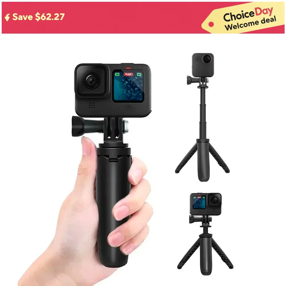 Bastone per selfie portatile portatile Supporto per fotocamera per fotografia sportiva Treppiede da tavolo retrattile Fotografia all'aperto per Gopro 10/11/12