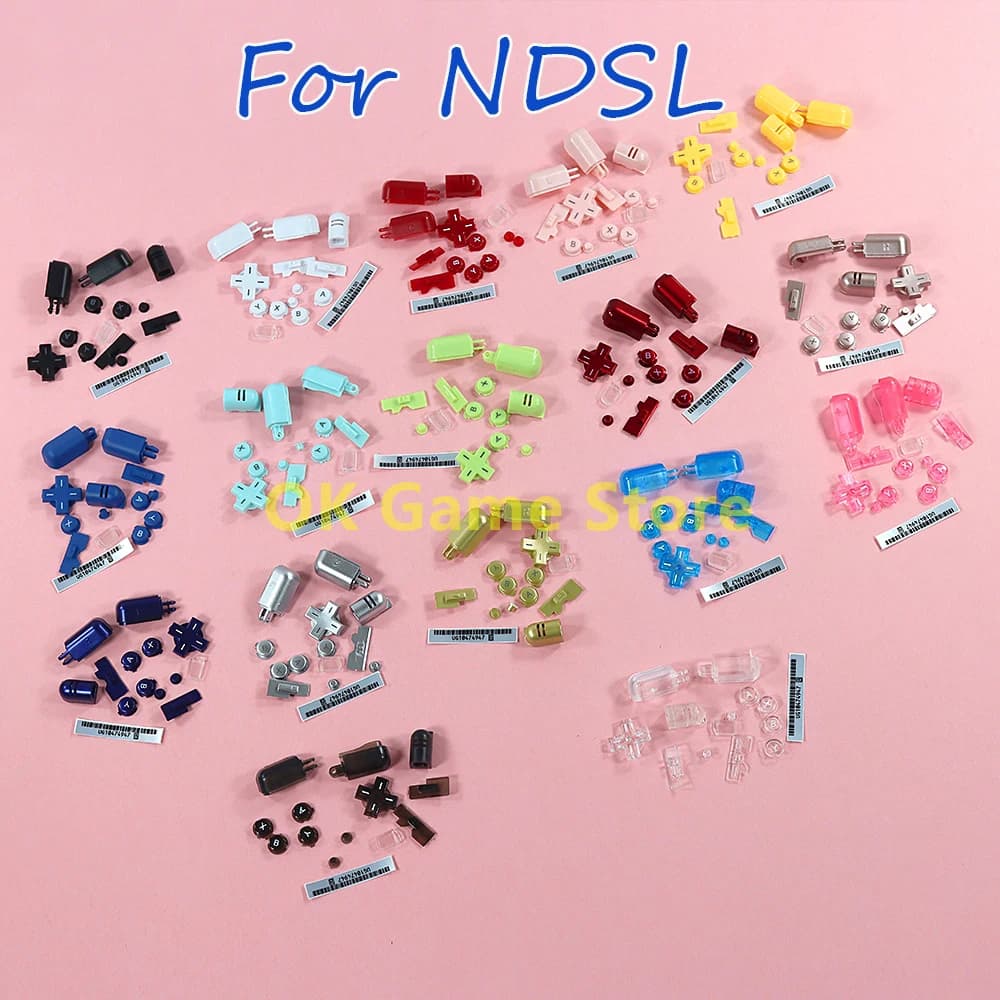 Per kit pulsanti NDSL ABXY LR D Pad pulsante incrociato set completo di pulsanti di ricambio per la sostituzione della console NDSL Nintend DS Lite
