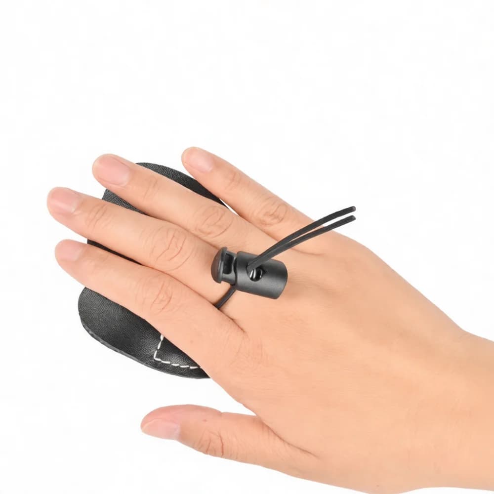 Double Layer Leather Finger Tab For Archery Hunting Target Shooting Protection Adjustable Cowhide Gear Bow Accessory Kit
