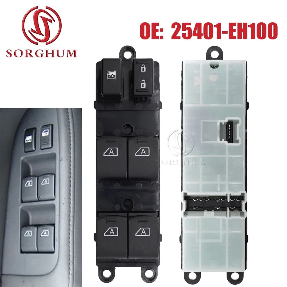 Interruttore di controllo alzacristallo elettrico anteriore sinistro lato guida 25401-EH100 per Infiniti M35 M45 2006 2007 Berlina Auto 25401-EJ10B 25401EH100