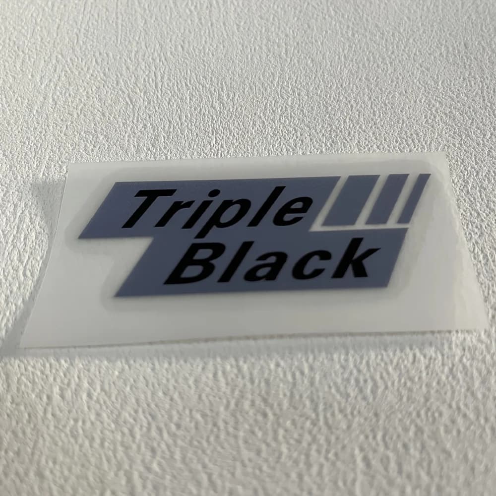 Triple Black Racing Vinyl Stickers Waterproof Decals For Motorcycle Car Helmet Laptop Bike DIY Decor