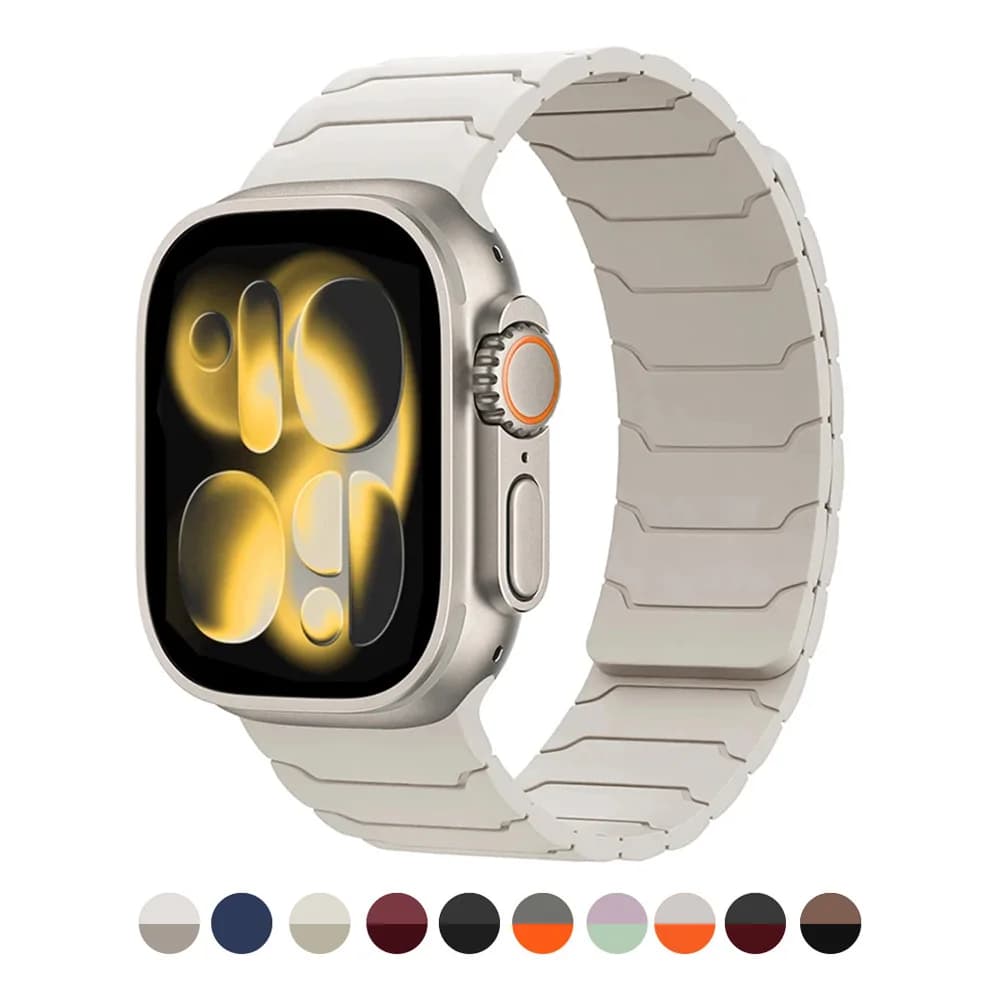 Cinturino magnetico per cinturini Apple Watch 11 10 ultra2-3 49mm 46mm 42mm 45mm 44 41 Bracciale sportivo in silicone serie iWatch 9 8 7 6 5 SE