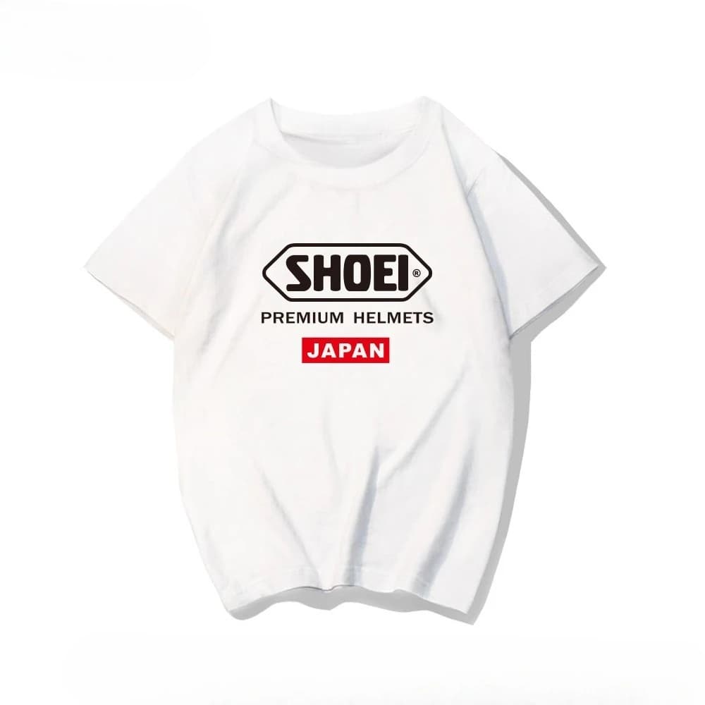 T-shirt SHOEI 2026 in puro cotone a girocollo a maniche corte, ispirata a moto giapponesi, locomotive, auto da corsa e auto sportive