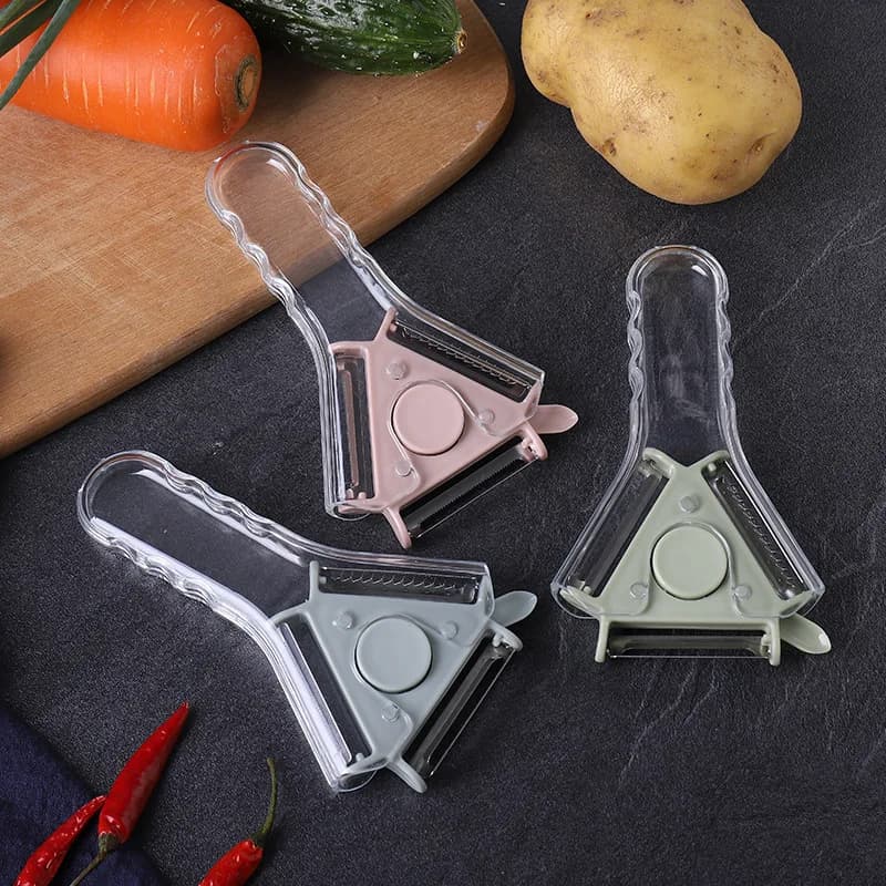 3-in-1 kitchen rotating fruit and vegetable peeler, vegetable slicer, peeler, wire slicer, peeling knife