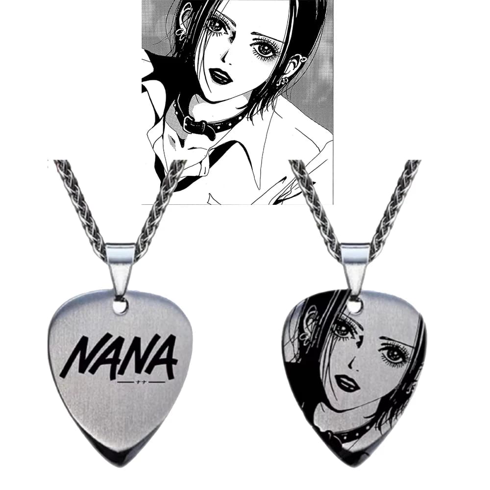 Anime NANA Oosaki Nana Collana Cosplay Laser in acciaio inossidabile Personalizzato Girocollo Plettro per chitarra Accessori per gioielli Puntelli
