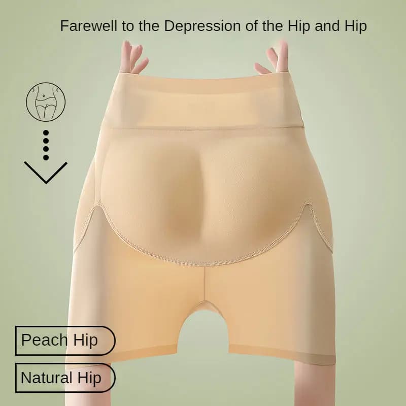 Women Seamless High Waist Body Shaper Shorts Tummy Control Panties Butt Enhancer Slimming Underwear Anti Roll Shapewear Shorts