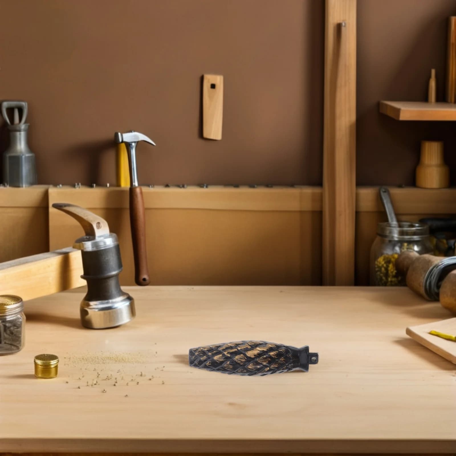 2 Pezzi Meccanismo per Orologio a Pendolo a Forma di Pigna, Ricambio in Plastica, Accessorio Decorativo