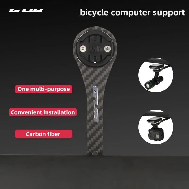 GUB Supporto per luce per bici Staffa di estensione per manubrio in fibra di carbonio per Garmin Bryton Gopro Mount Supporto per computer da bicicletta Ciclismo Ac