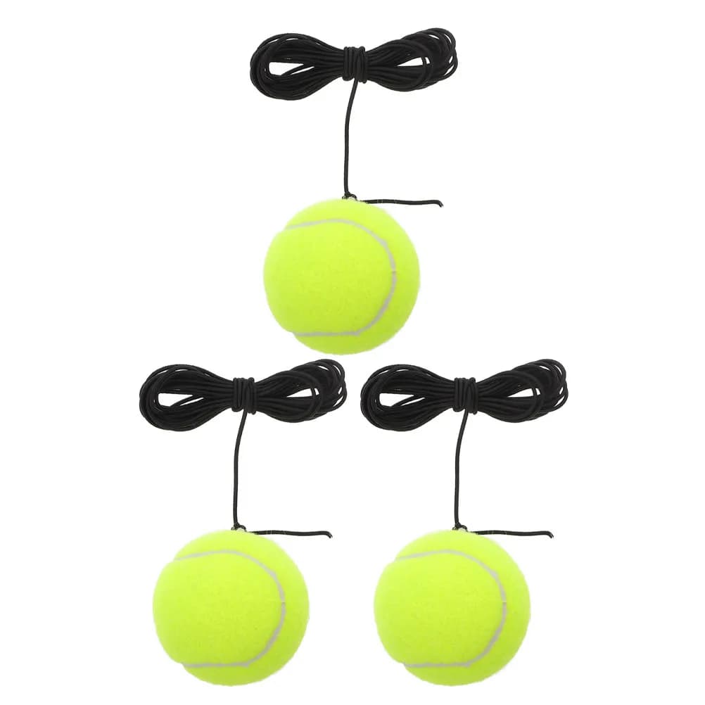 Set di 3 Palline da Tennis con Corda per Allenamento Portatile, Ideale per Principianti, Uso Interno ed Esterno