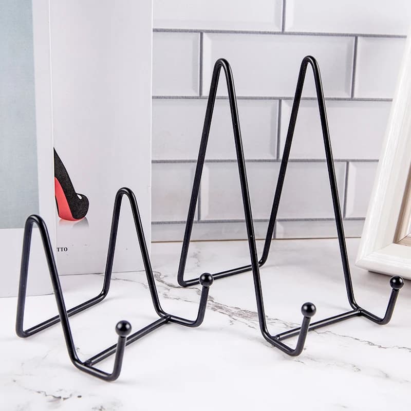 **Iron Art Magazine Display Stand Large Capacity Dish Rack for Plate Bowl Picture Frame Book Holder Home Gift