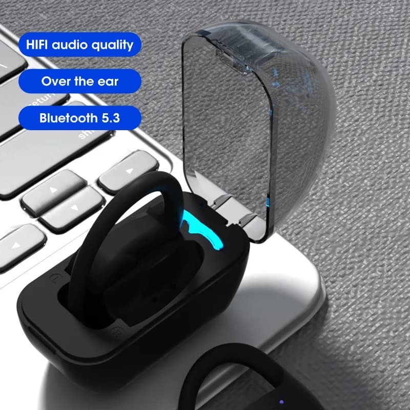 Bluetooth 5.3 Wireless headphones for OWS, HIFI Stereo Binaural Design with Eye Hook, Long Battery Life, Open-Ear Sports Headphones