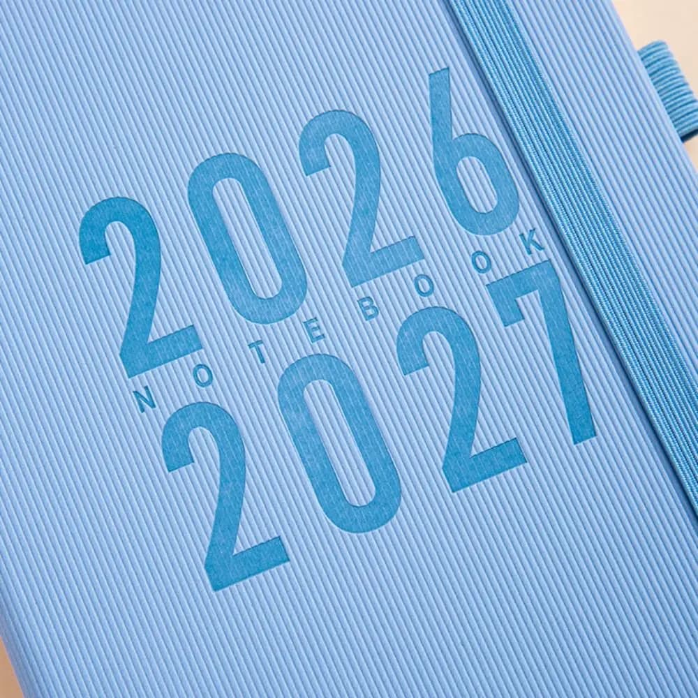 Agenda Planner 2026 in Pelle PU, Blocco Note A5 per 12 Mesi, Diario Portatile con Segnalibro, Quaderno per Scrittura