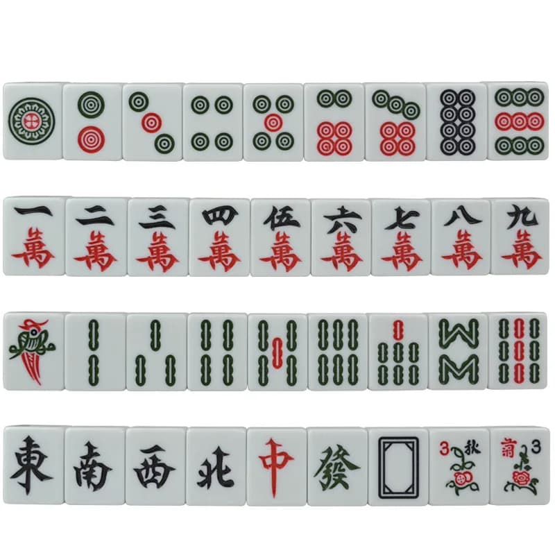 Hot Sell High Quality Mahjong Tiles Chinese Funny Family Table Board Game Traveling Mahjong Set Games