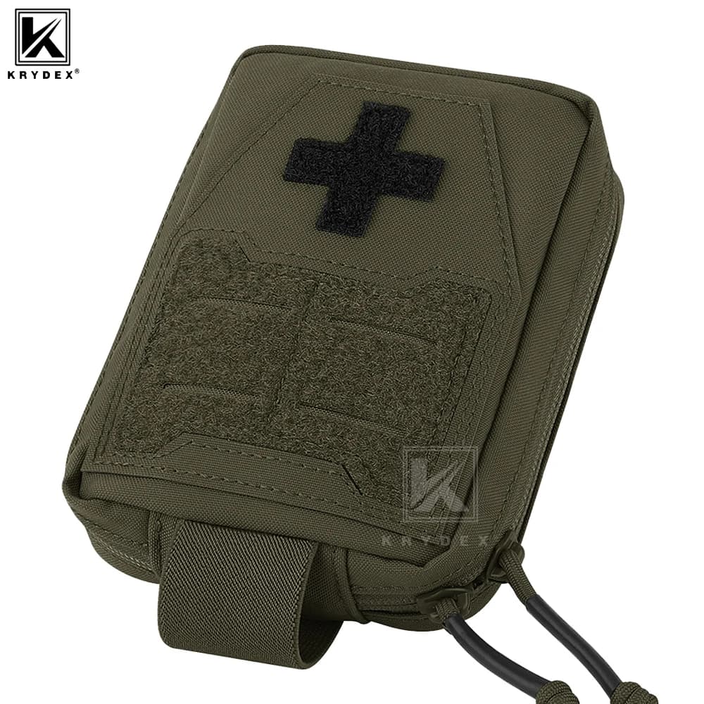 Borsa Medica Tattica KRYDEX IFAK, Porta Pronto Soccorso, Borsa per Laccio Emostatico e Trauma, per Gilet, Cintura, Caccia, Accessori per Esterni
