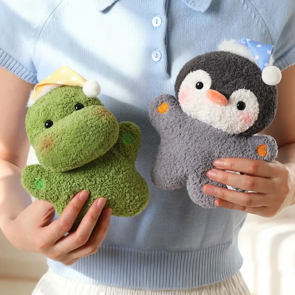 Super Soft Soothing Bean Bag Scented Particles Sleeping Hat Design Animal Fluffly 17cm Stuffed Animal Beanbag Desk Decor