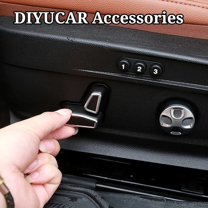 For Maserati Ghibli Quattroporte 2013-2019 ABS Black Car Seat Adjustment Button Cover Trim Interior Accessories