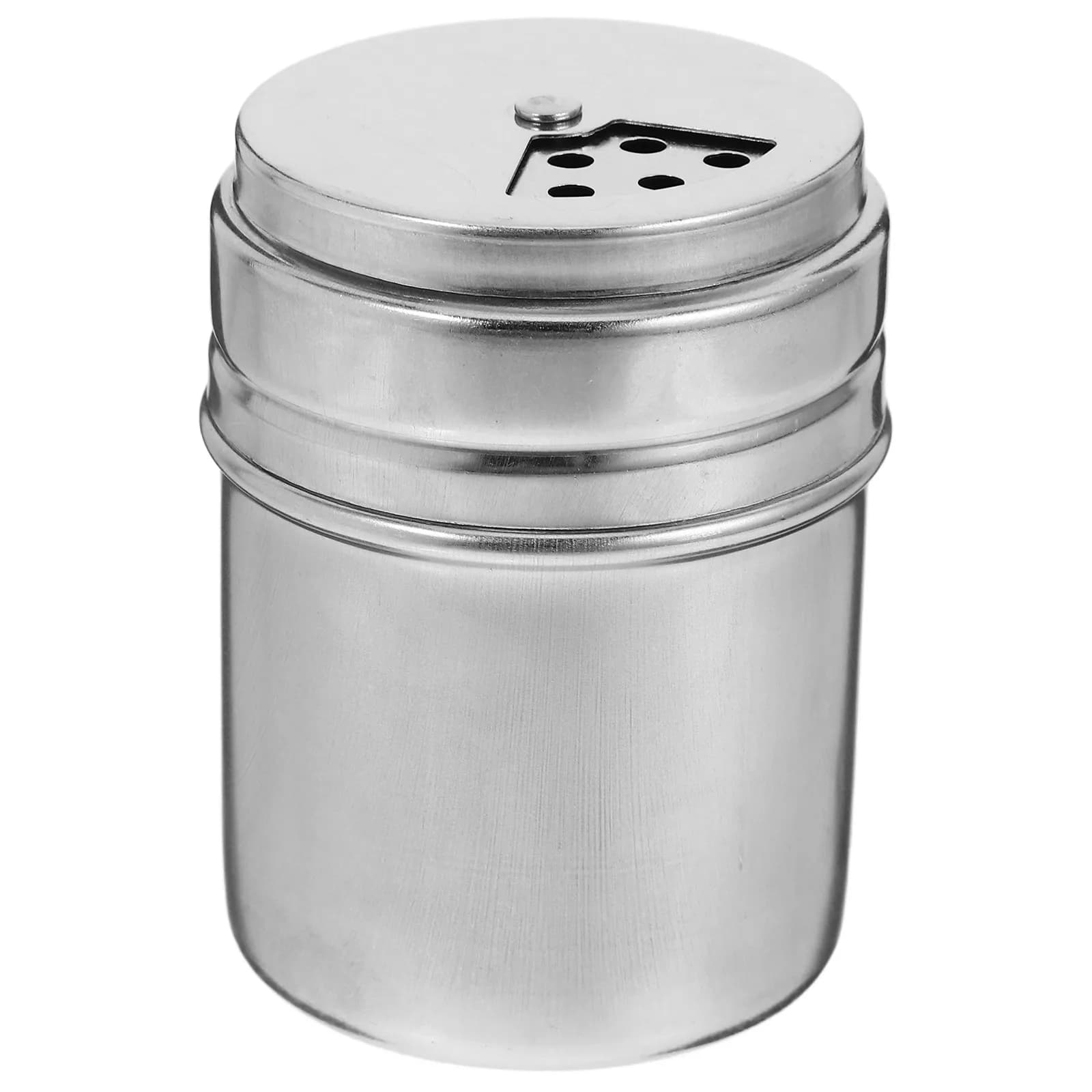 Set di Contenitori per Spezie in Acciaio Inox, Ermetici, con Coperchio Girevole, Porta Stuzzicadenti, Accessori da Cucina