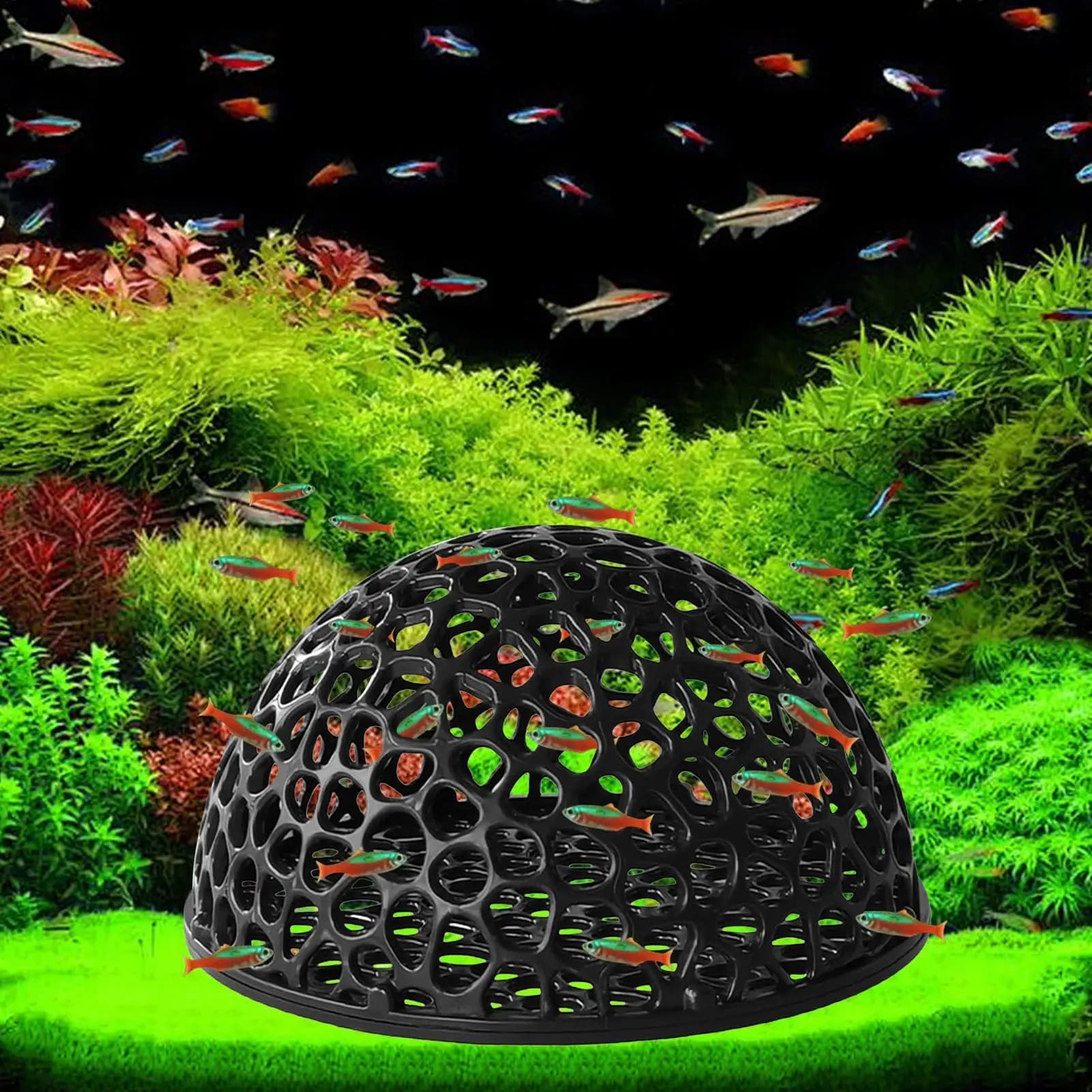 Aquarium Shrimp House Mini Porous Cave Betta House Fish Hide Macchie Shrimp Nursery for Aquatic Furniture