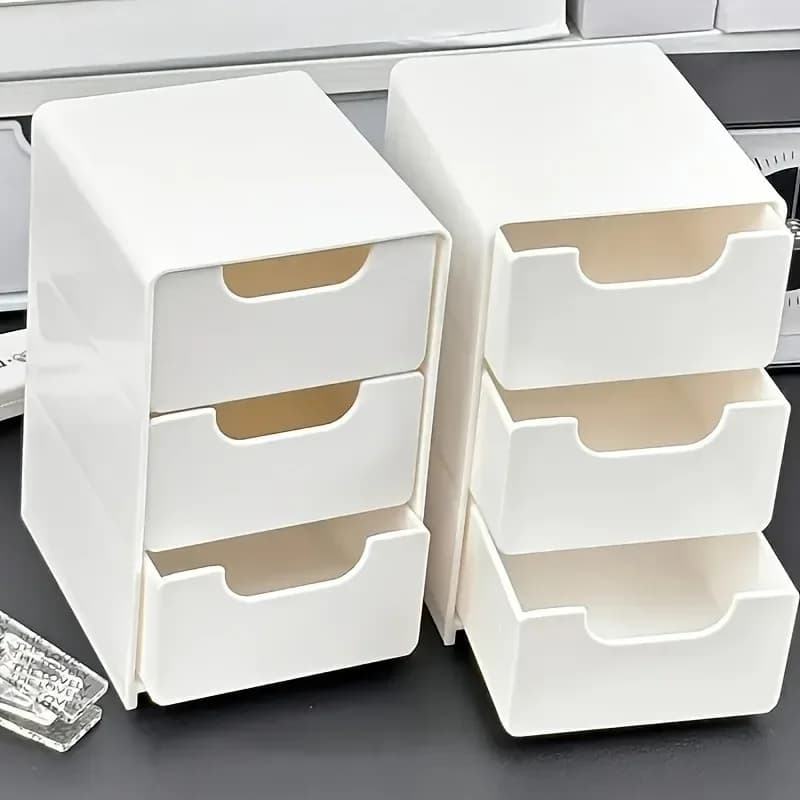 Mini organizer per cassetti chic a 3 livelli da scrivania, perfetto per forniture per ufficio, organizer da scrivania per riporre gioielli e cosmetici