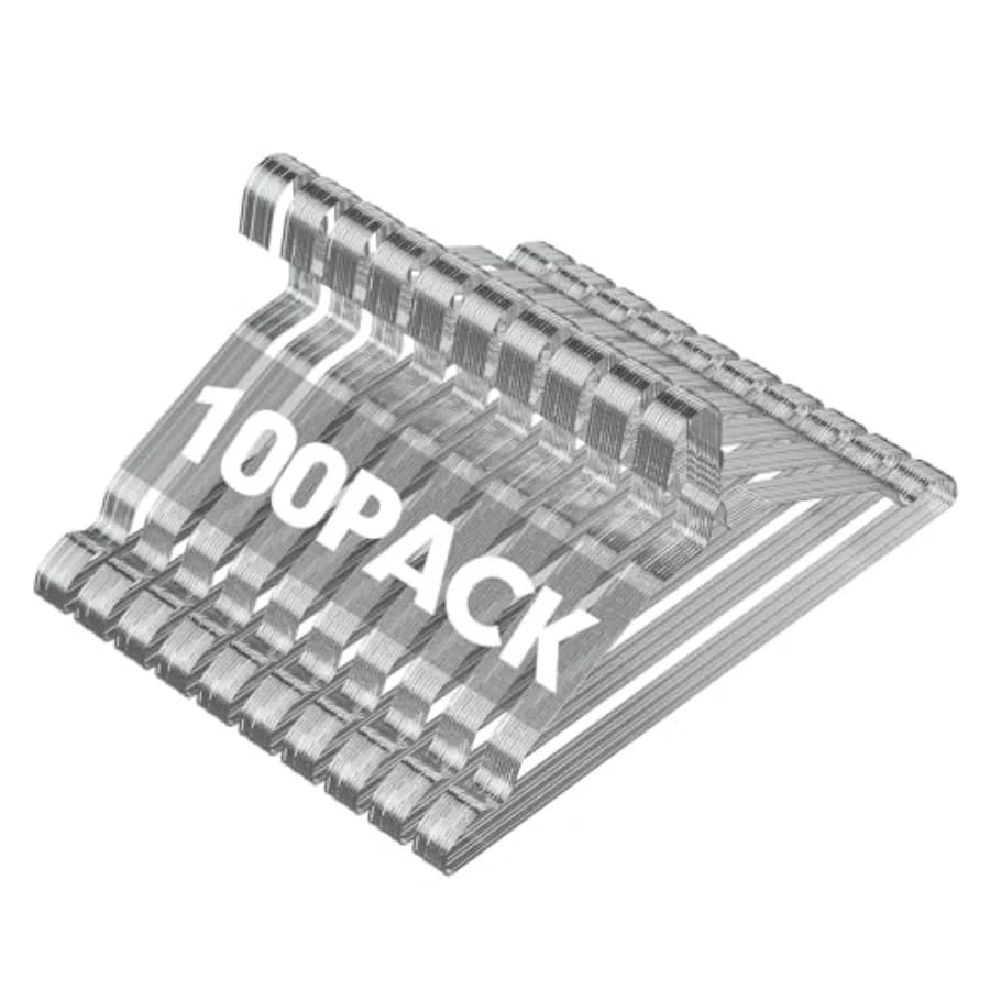 Appendiabiti in Filo Metallico, Confezione Multipla per Uso Commerciale e Domestico, 16 Pollici, Calibro 12, Ultra Sottili per Vestiti di Misura Standard, Cappotti, Abiti, Camicie