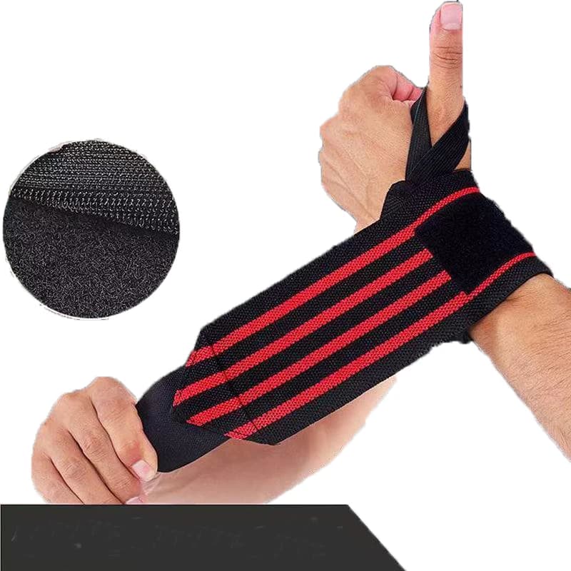2 PCS Polsino fitness all'aperto Supporto per il polso Sollevamento pesi Allenamento in palestra Supporto per il polso Cinghie per tutore Avvolge Crossfit Powerlifting