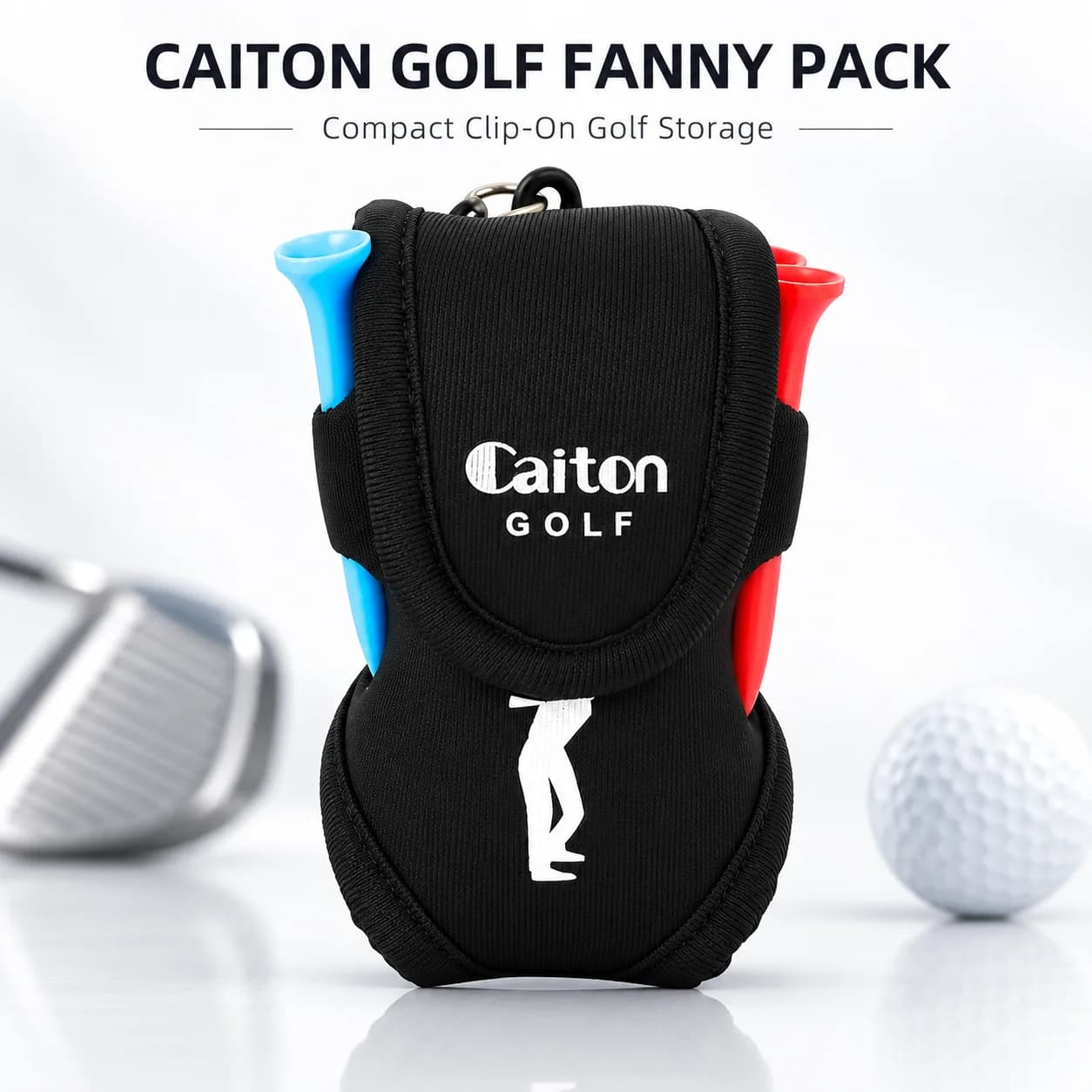 Custodia da Mini Golf impermeabile di Caiton: include 4 Tees e 2 palline, ganci su qualsiasi borsa o cintura