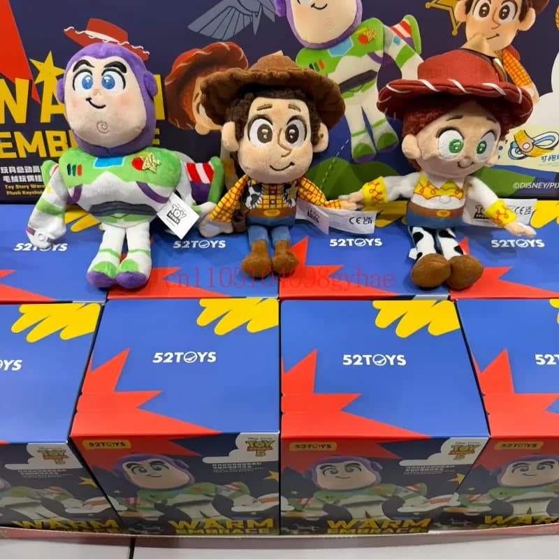 52toys New Blind Box Plush Doll Toy Story 5 Hug Me Series Buzz Lightyear Woody Jessie Cute Anime Action Figures Mystery Box Gift