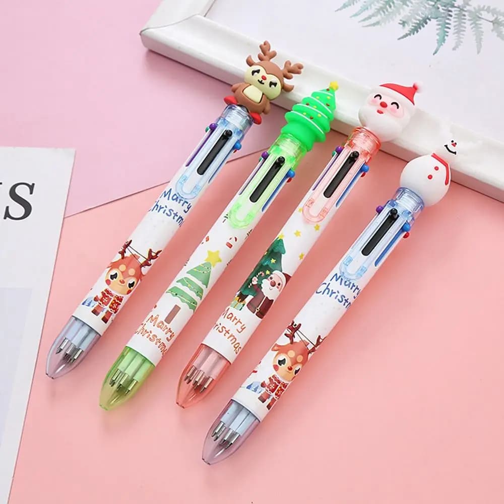 Noel Deer Natale Regalo per bambini Scuola Ufficio Decorazioni natalizie Kawaii Simpatico Babbo Natale Cancelleria Penna a sfera Penne neutre Penna gel