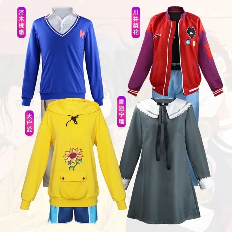 2026 Wonder egg priority Momoe Sawaki Kawai Rica Ohto AI neiru Aonuma anime cosplay costume coat dress pants 878RA