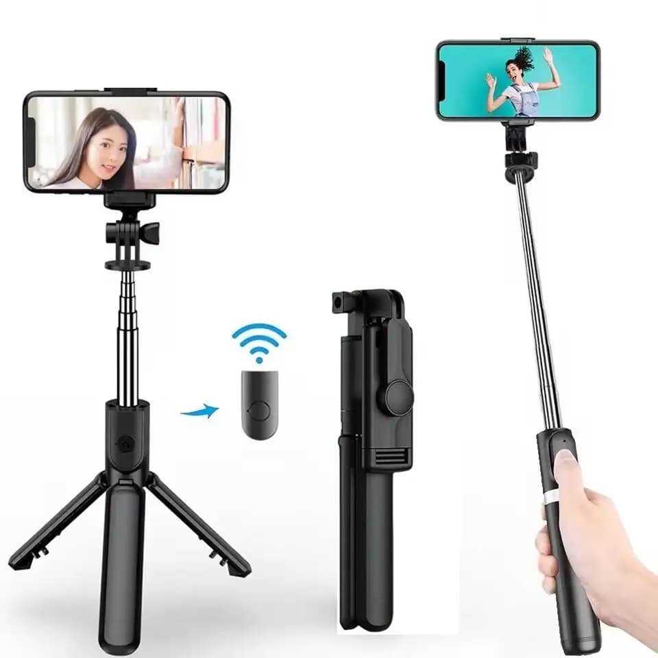 FGCLSY mini 3 IN 1 Wireless Bluetooth Selfie Stick treppiede monopiede supporto per telefono viaggio esterno Telefono cellulare Streaming live