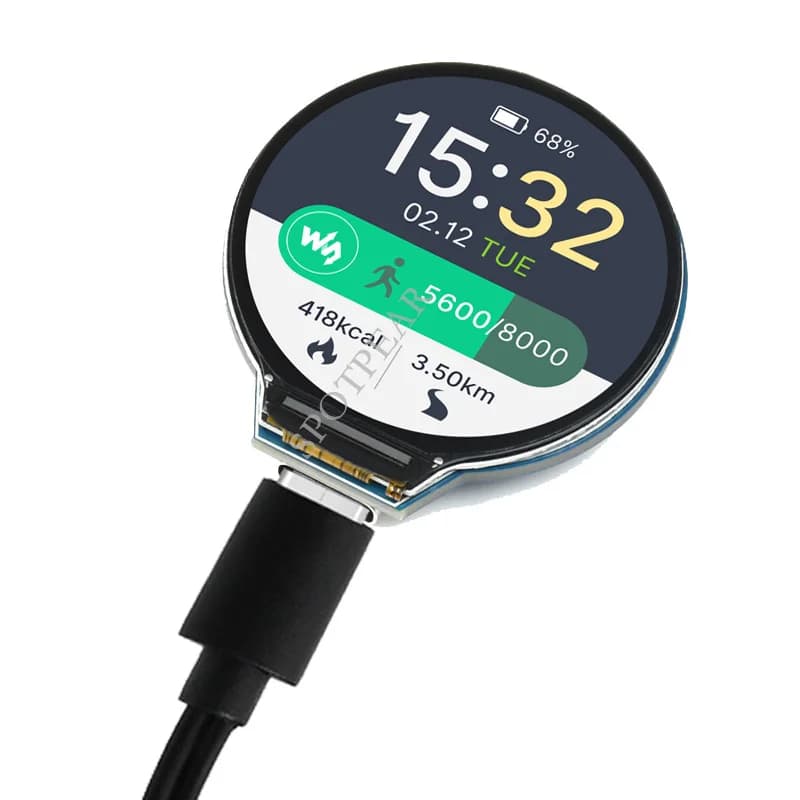 Development card Raspberry Pi PICO RP2040 round LCD touch screen integrated by 1,28 inch/accelerometer/sensors gyroscope