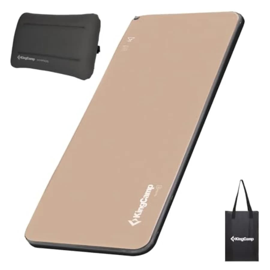 Materassino Gonfiabile per Campeggio, Senza PVC, Compatto con Supporto Elevato e Cuscino per Glamping, Tenda, Letto da Campeggio, Auto