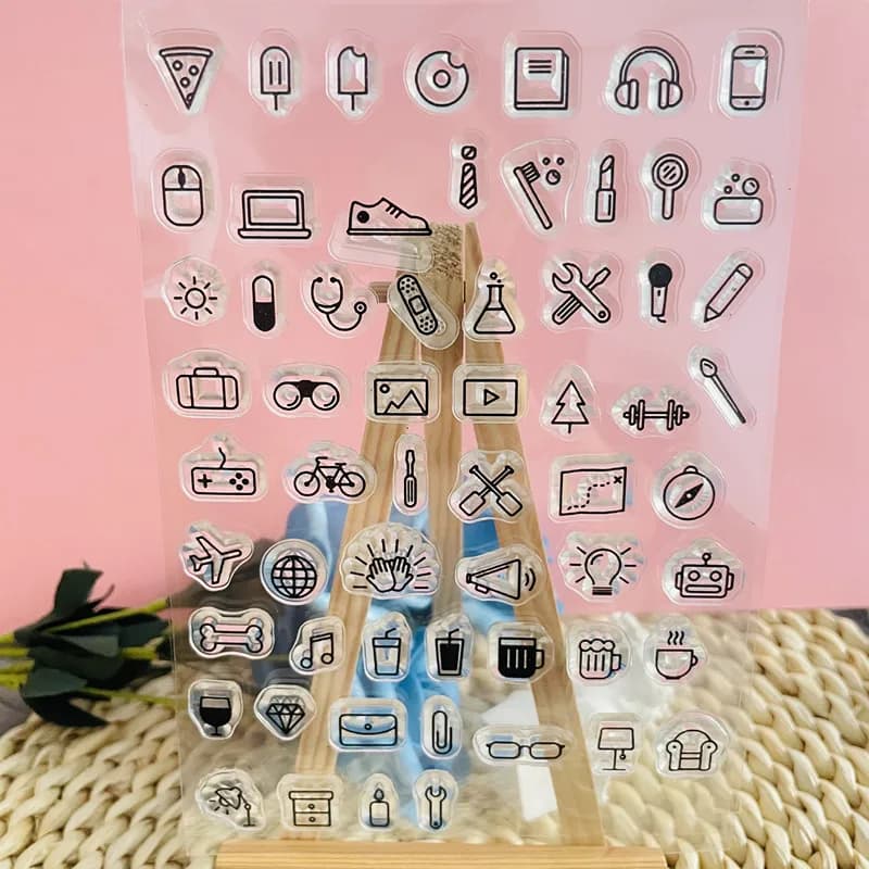 small objects daily things clear stamp Transparent Silicone Stamp For Scrapbooking Photo Album Decoration seal stamp new spanis