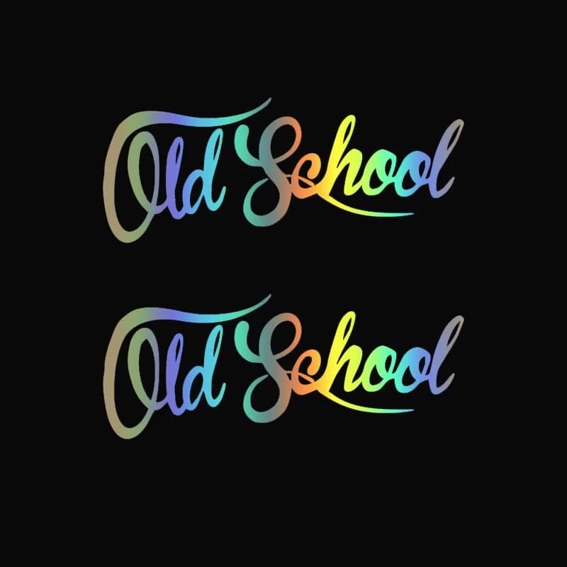 "Old school style" car decal decorative sticker, suitable for cars, motorcycles, helmets, trucks 15x6 cm, retro style car parts