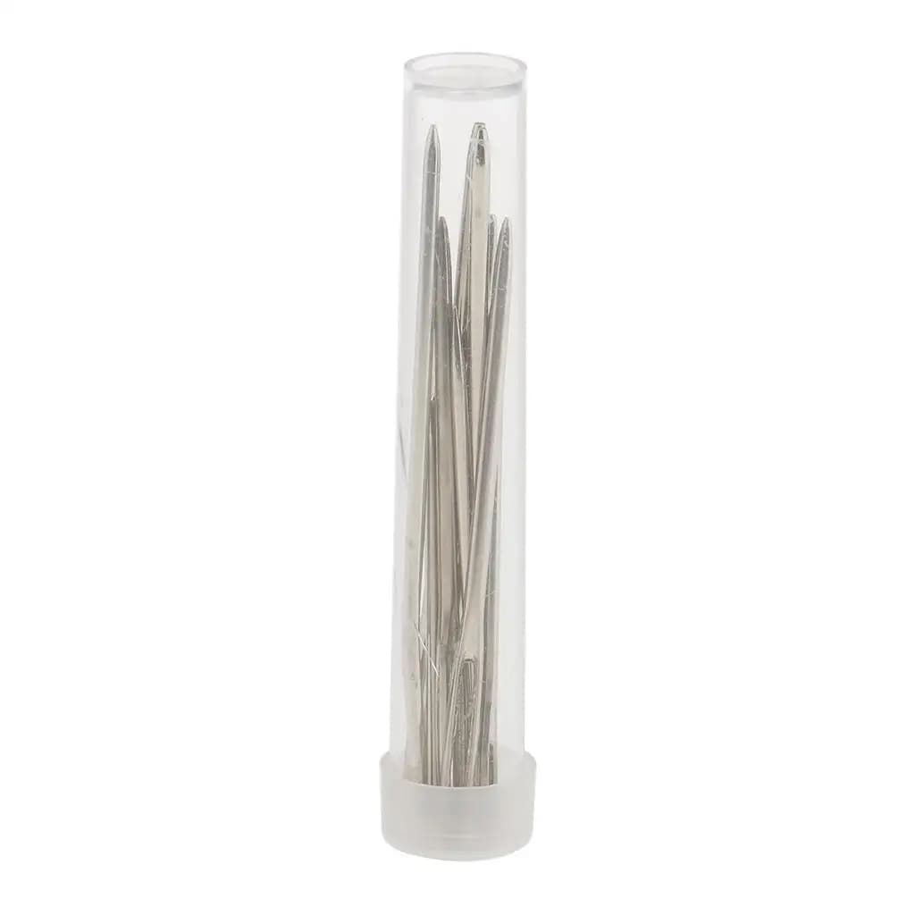 Stainless Steel Sewing Set Extra Long Eye Hand Embroidery Knitting Thread Large Eye for Crafting and Quilting