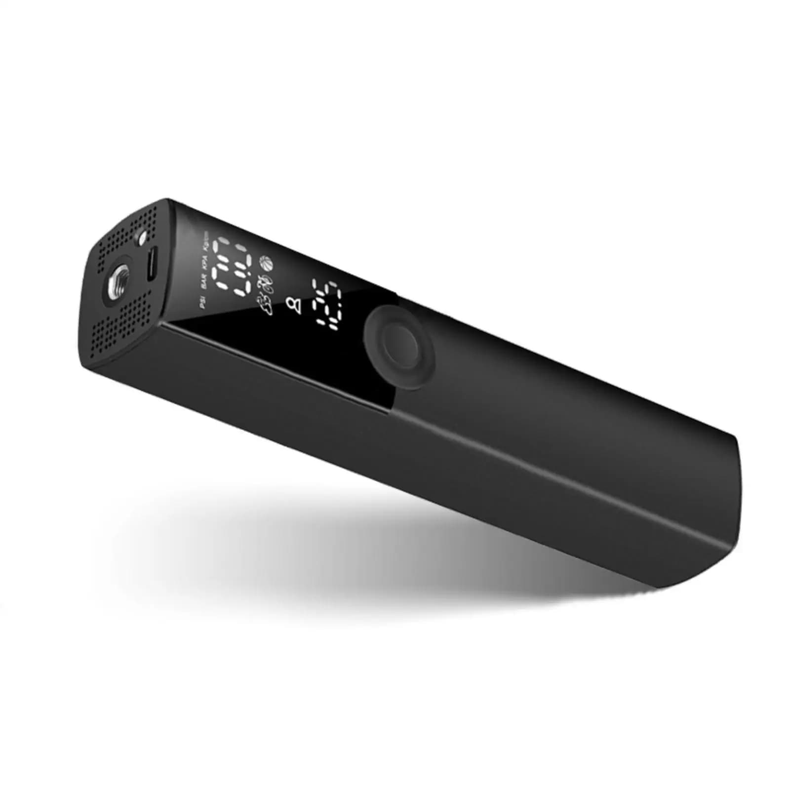 Slim Portable Bicycle Pump Mini Electric Tire Inflator with Front Inflation Port for E Scooters and Bikes